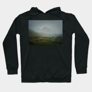 Transfagarasan misty mountain peak Hoodie